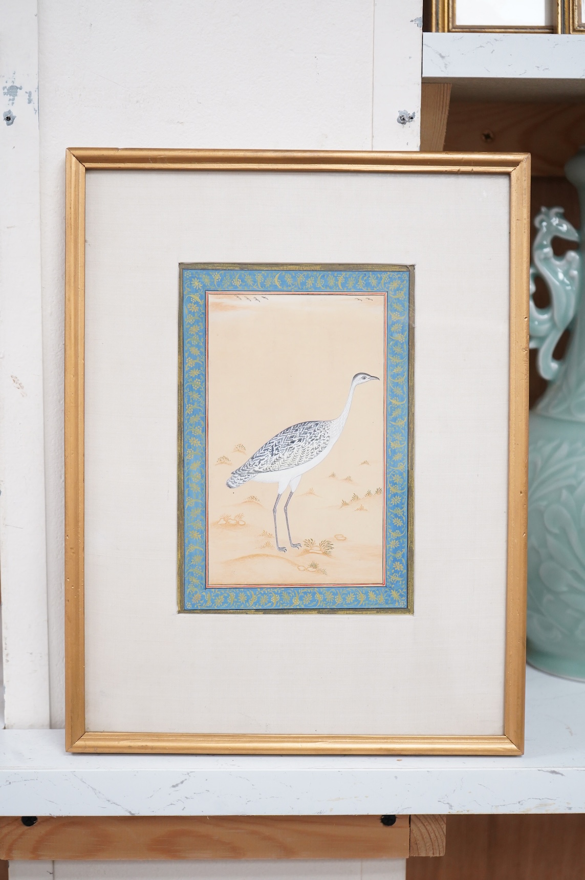Late 19th century, Persian School, Ornithological study of a bird, watercolour, 17 x 11.5cm